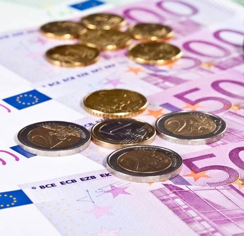 Euro sedlar och mynt
